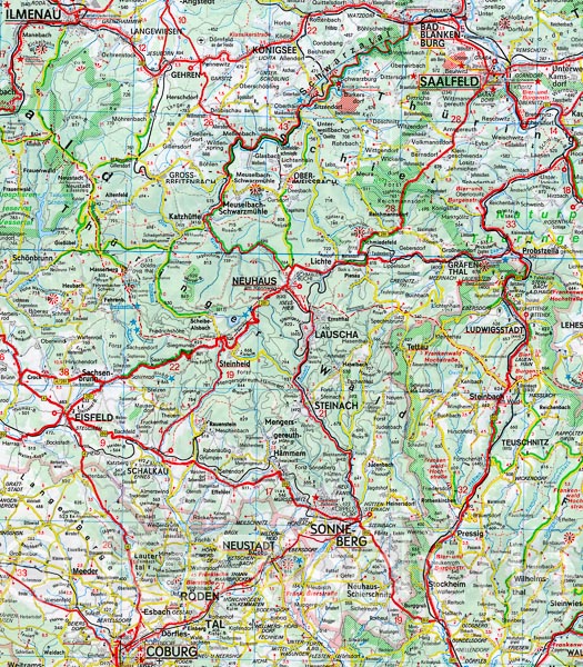 __DR 566 xx --__Datei- Saalfeld-ilmenau-coburg - Karte 95er